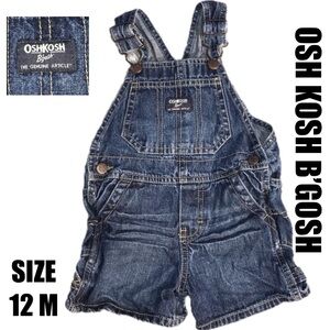 OSH KOSH B’GOSH JEAN OVERALL SHORTS 12 M